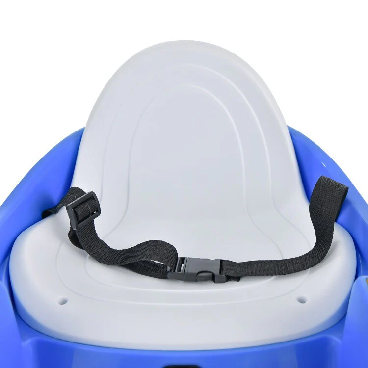 12V Kids Ride-On Bumper Car Toy with Remote Control and Flashing LED Lights for Toddlers - Blue - Image 4