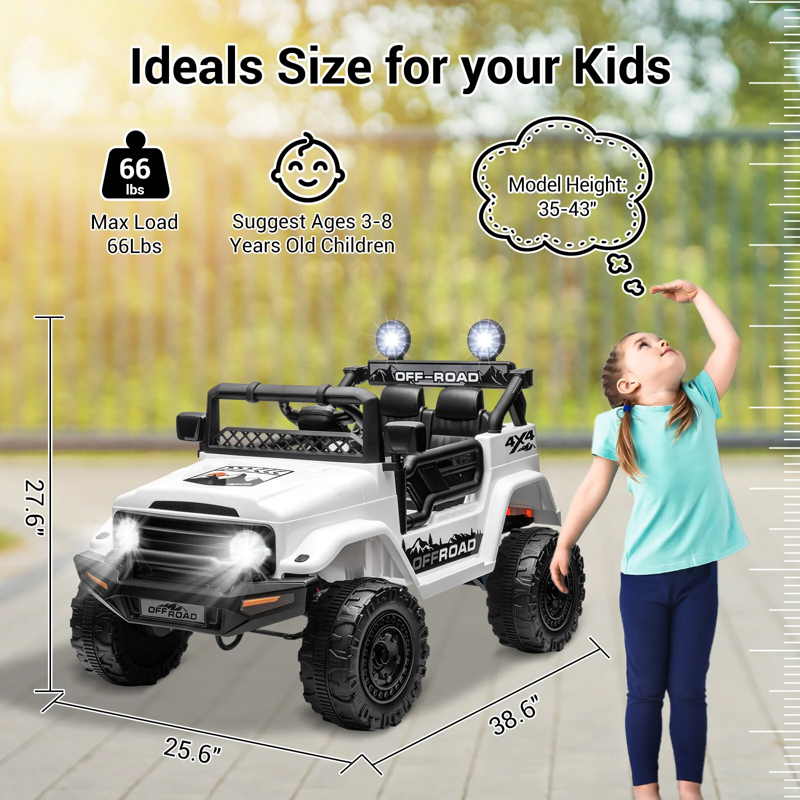 12V Electric 2-Seater Kids Ride-On SUV Toy Truck with Remote Control - Image 4
