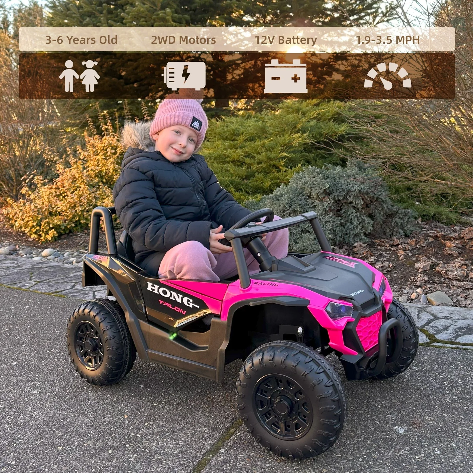 12V Kids Electric Ride-On Off-Road UTV Car with Battery Power and Remote Control - Image 4