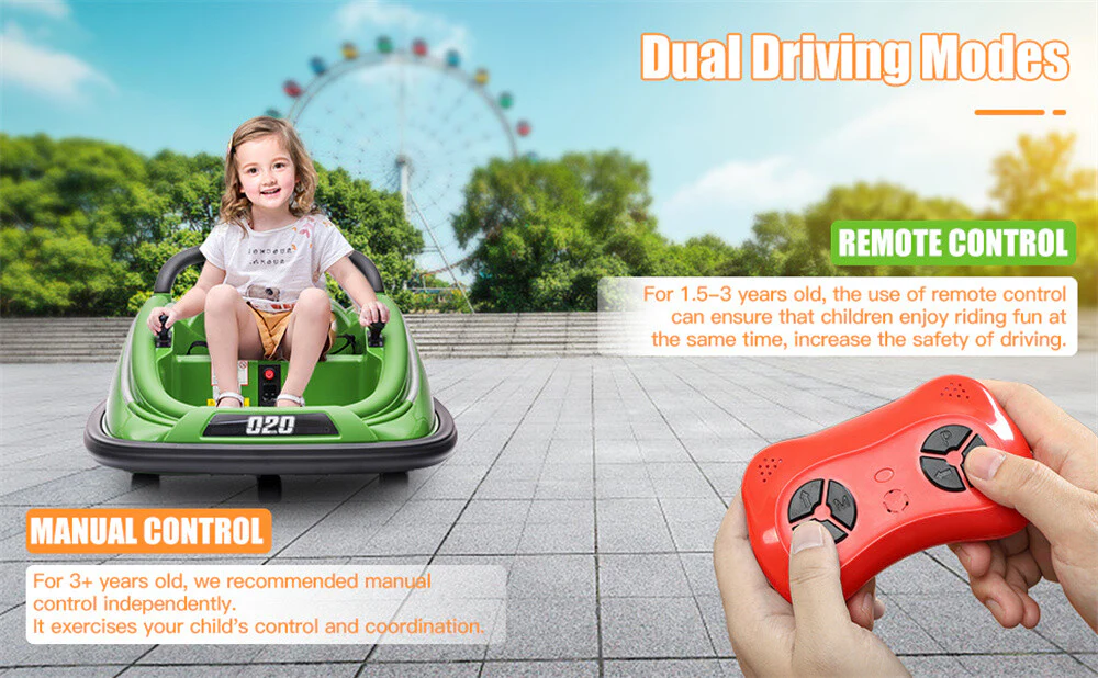 12V Electric Kids Ride-On Bumper Car with 360° Spin and Parent Remote Control - Image 8