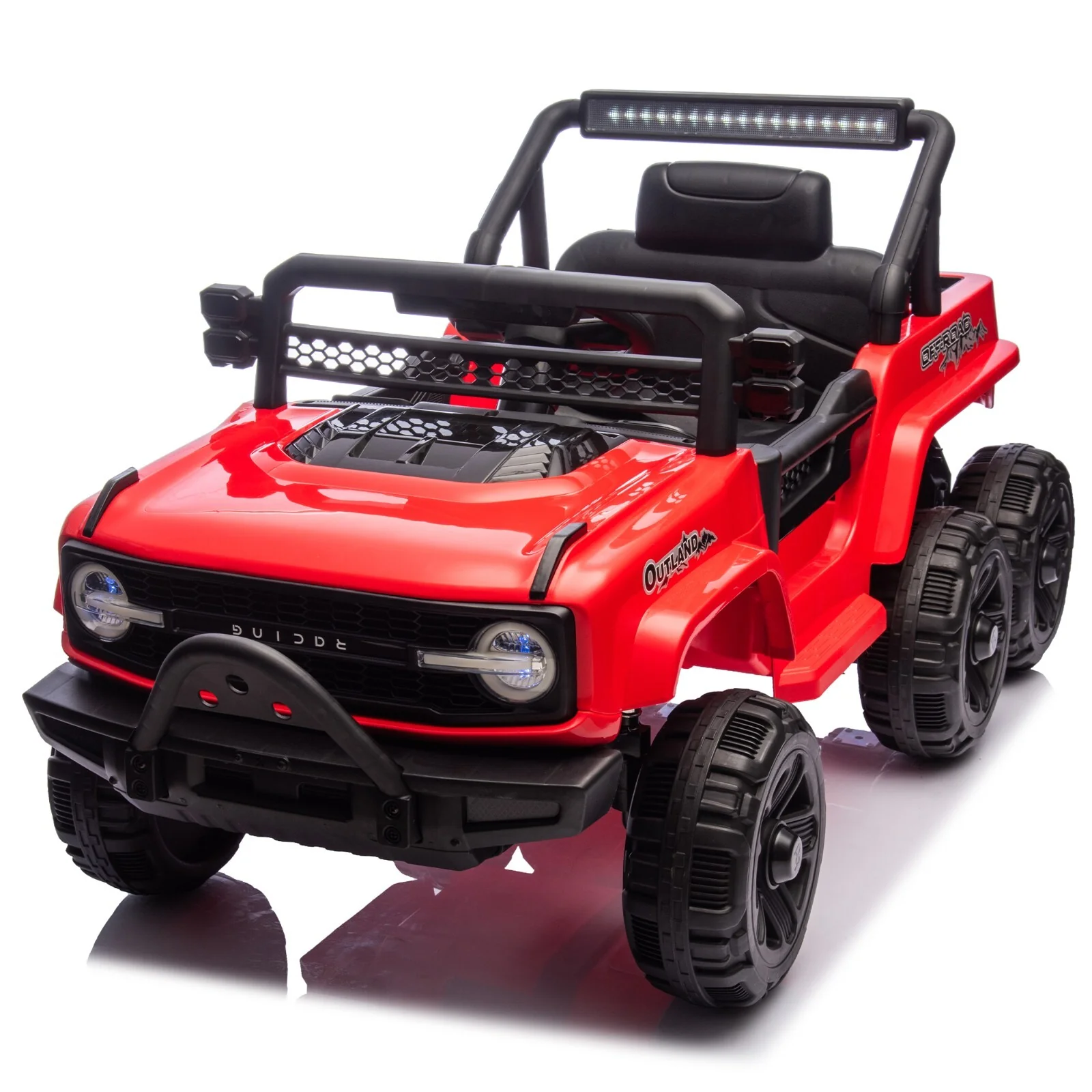 12V Electric Ride-On Jeep Truck for Kids with Remote Control and MP3 Player, Red - Image 21