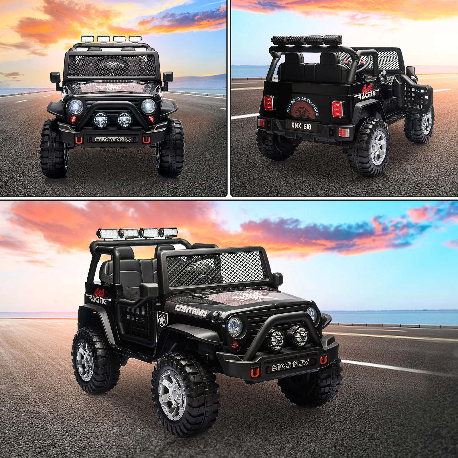 12V Electric Kids 2-Seater Ride-On Jeep Truck with Remote Control - Image 8