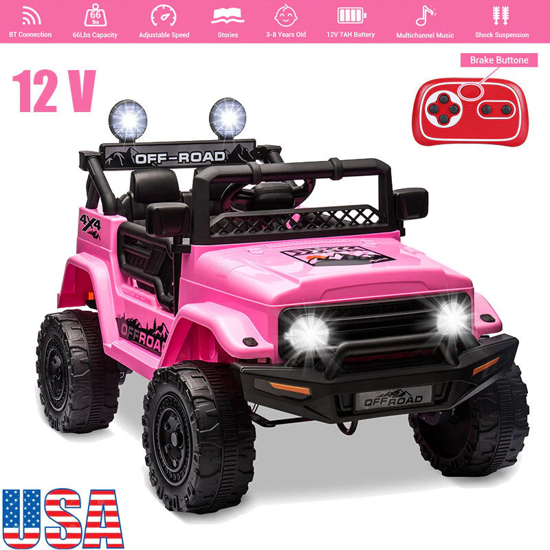 12V Electric 2-Seater Kids Ride-On Jeep Truck with Remote Control - Image 12