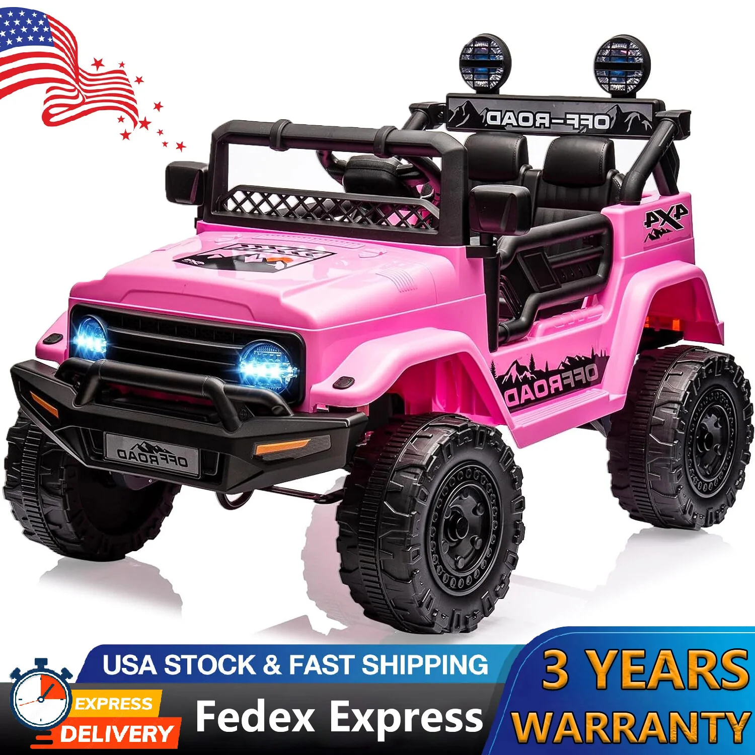 12V Kids Electric Ride-On Battery Powered Truck Car with LED Lights - Image 12