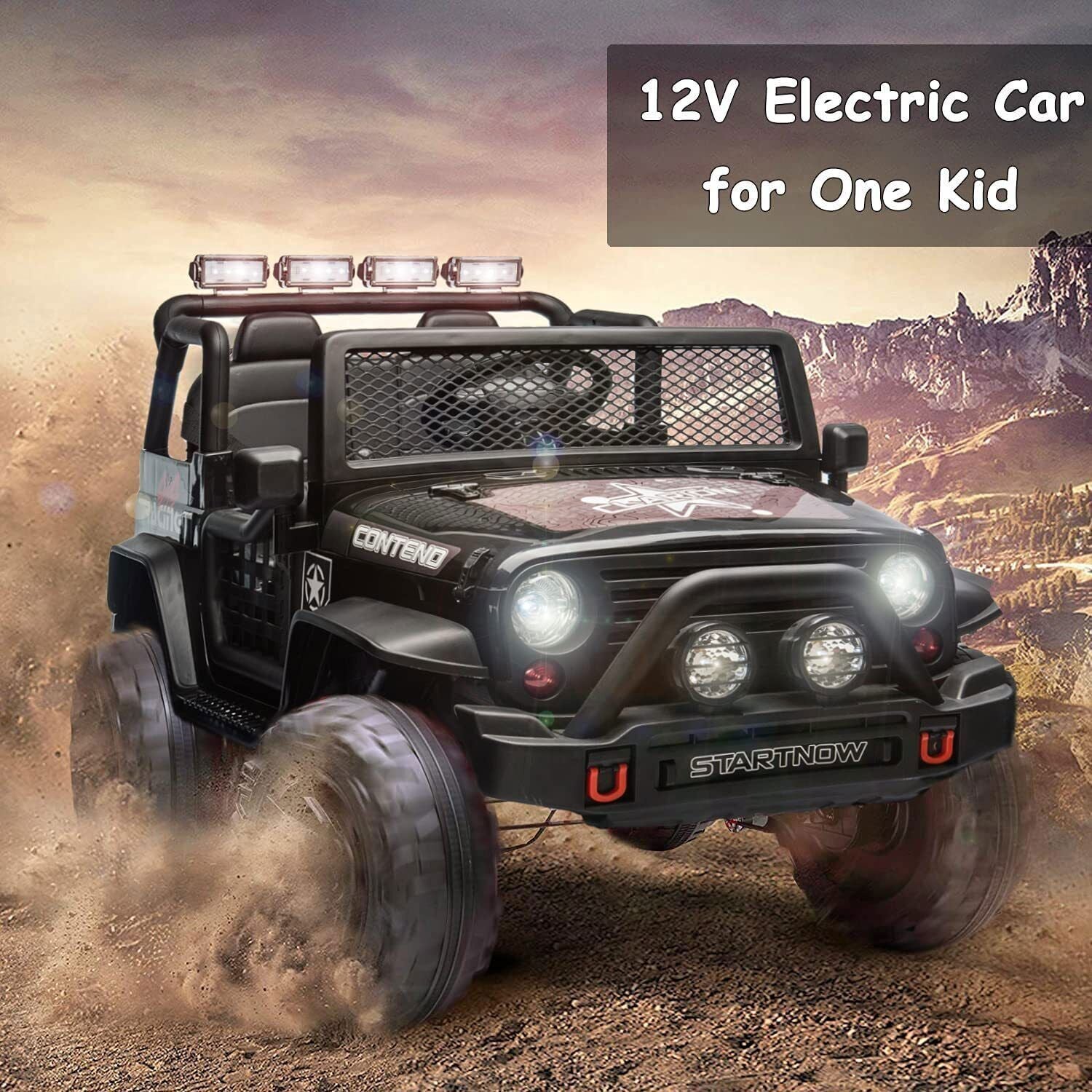 12V Electric Kids Ride-On Jeep Truck with Remote Control and 2-Seater Capacity - Image 4