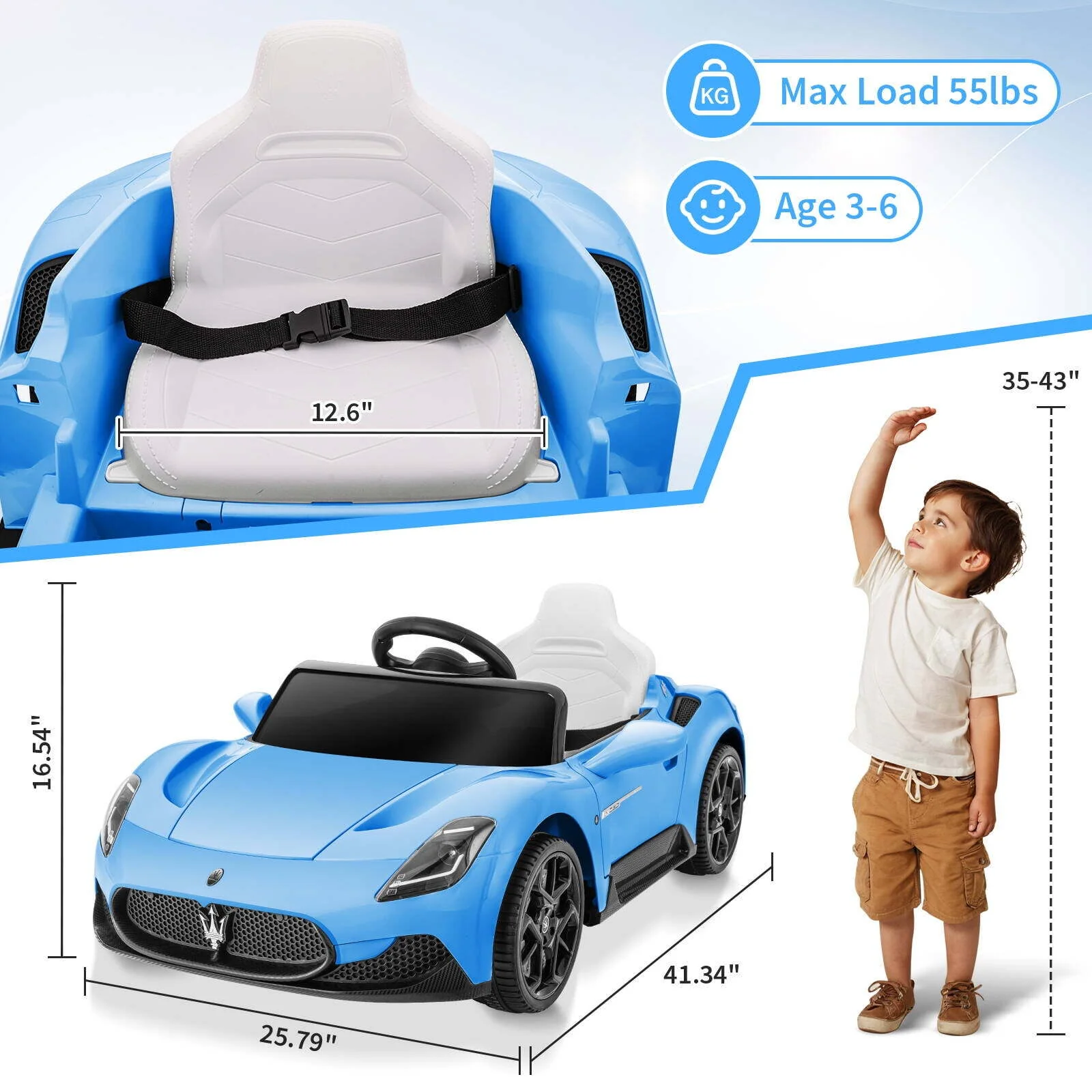 12V Electric Licensed Maserati Ride-On Car for Toddlers - Image 10