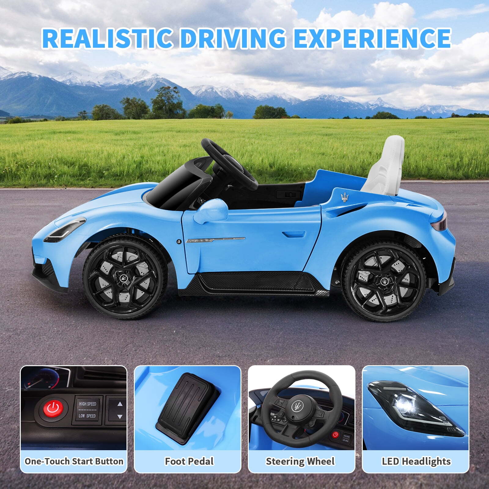12V Electric Licensed Maserati Ride-On Car for Toddlers - Image 6