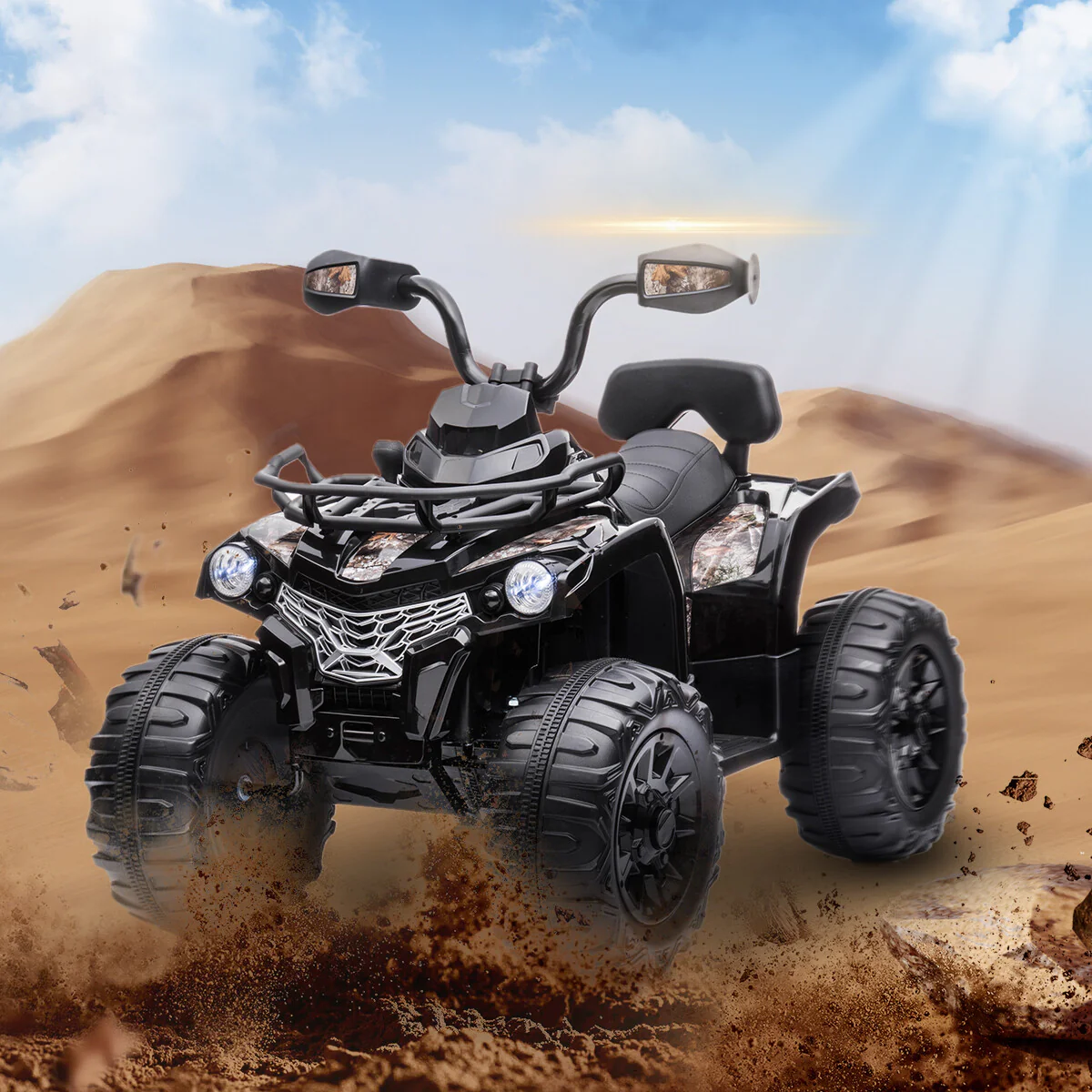 12V Electric Kids Ride-On Off-Road 4-Wheeler ATV Battery-Powered Toy Car