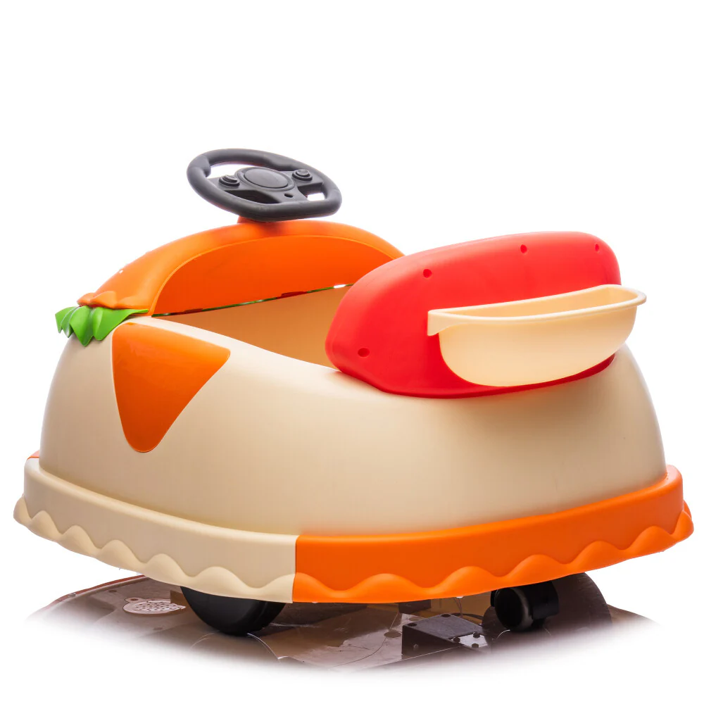12V Kids Electric Ride-On Bumper Car with Parent Remote Control Realistic Hamburger Design - Image 13