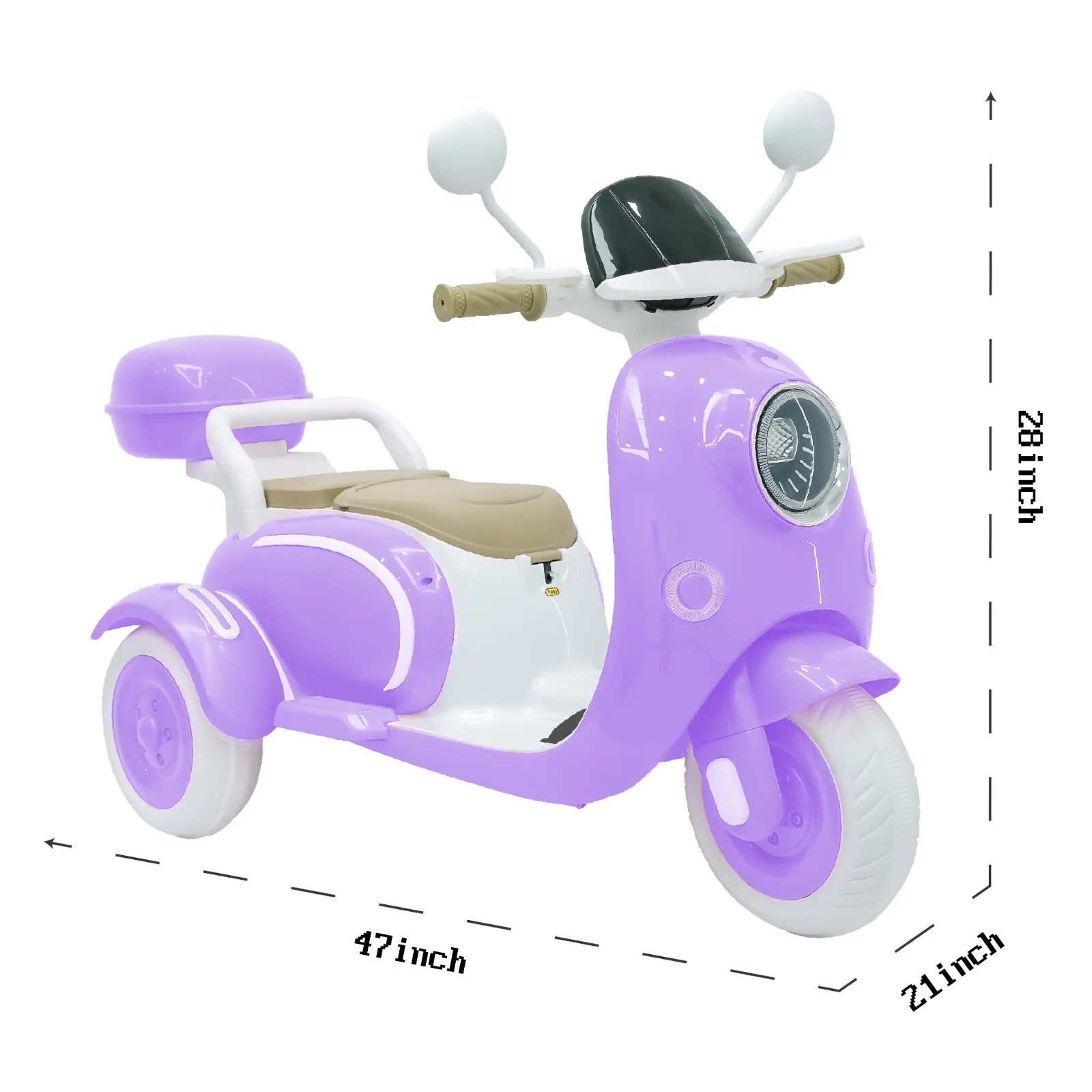 12V Electric Ride-On Motorcycle for Girls with LED Lights and MP3 Player - Image 6