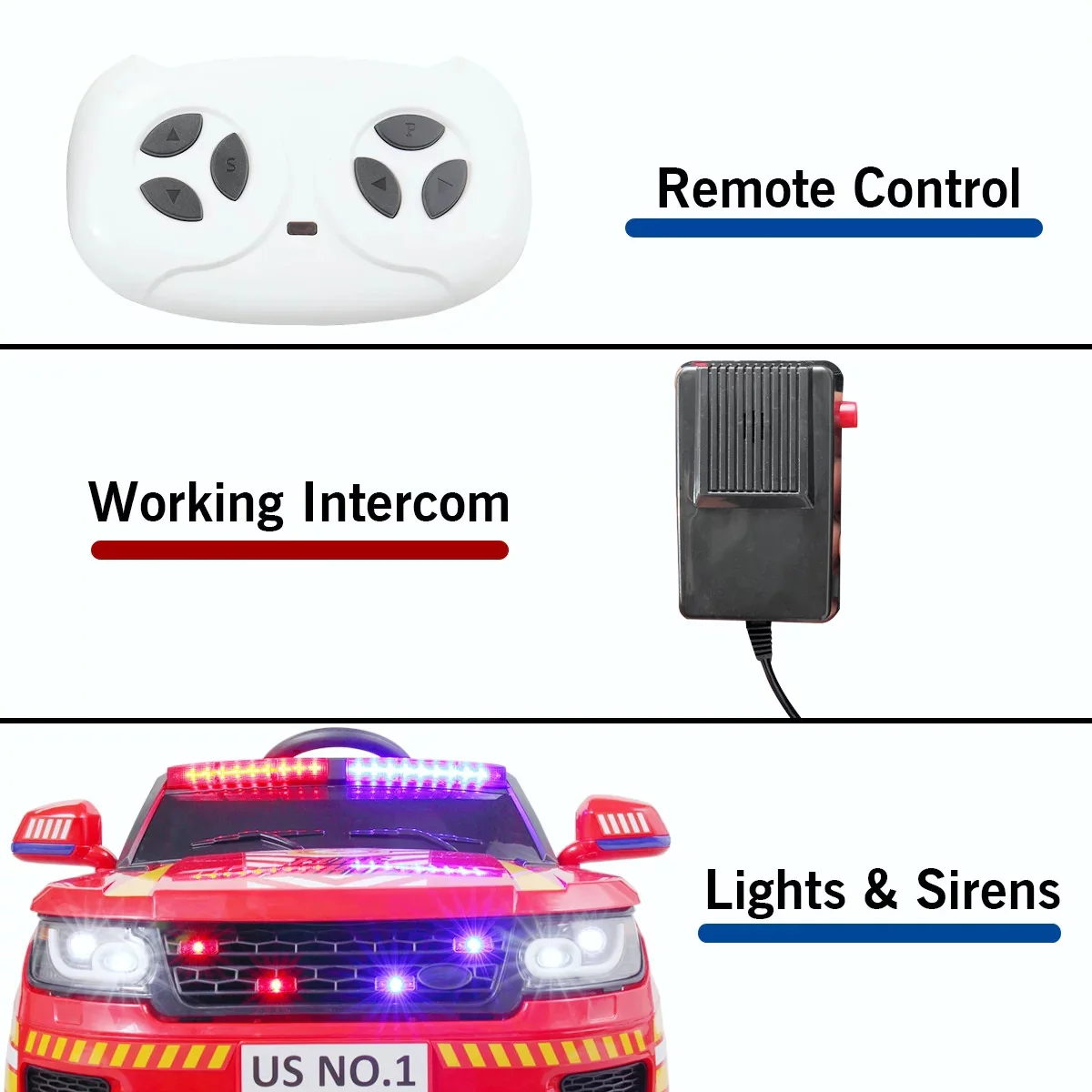 12V Battery-Powered Kids Ride-On Police Car with Remote Control and 4 Wheels - Image 12