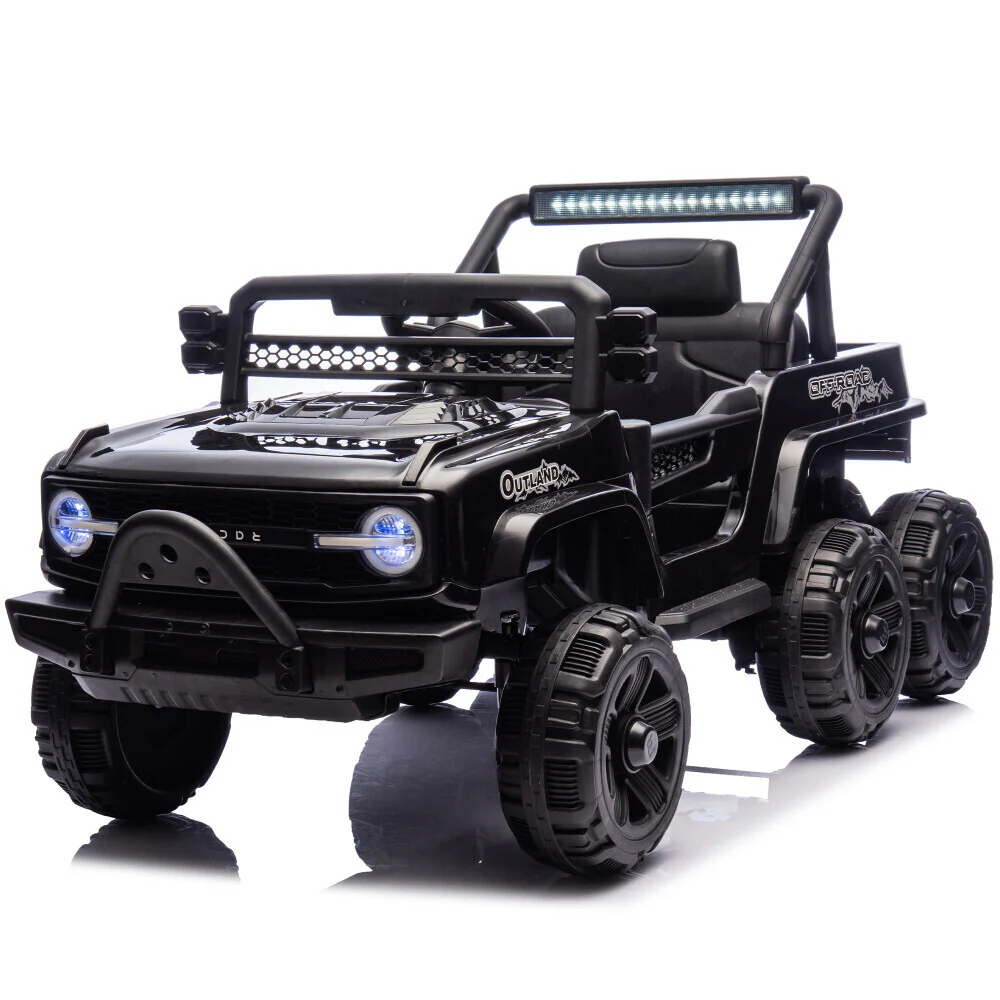 12V Kids Electric Ride-On Truck with 6 Wheels, Music, and Remote Control - Image 9