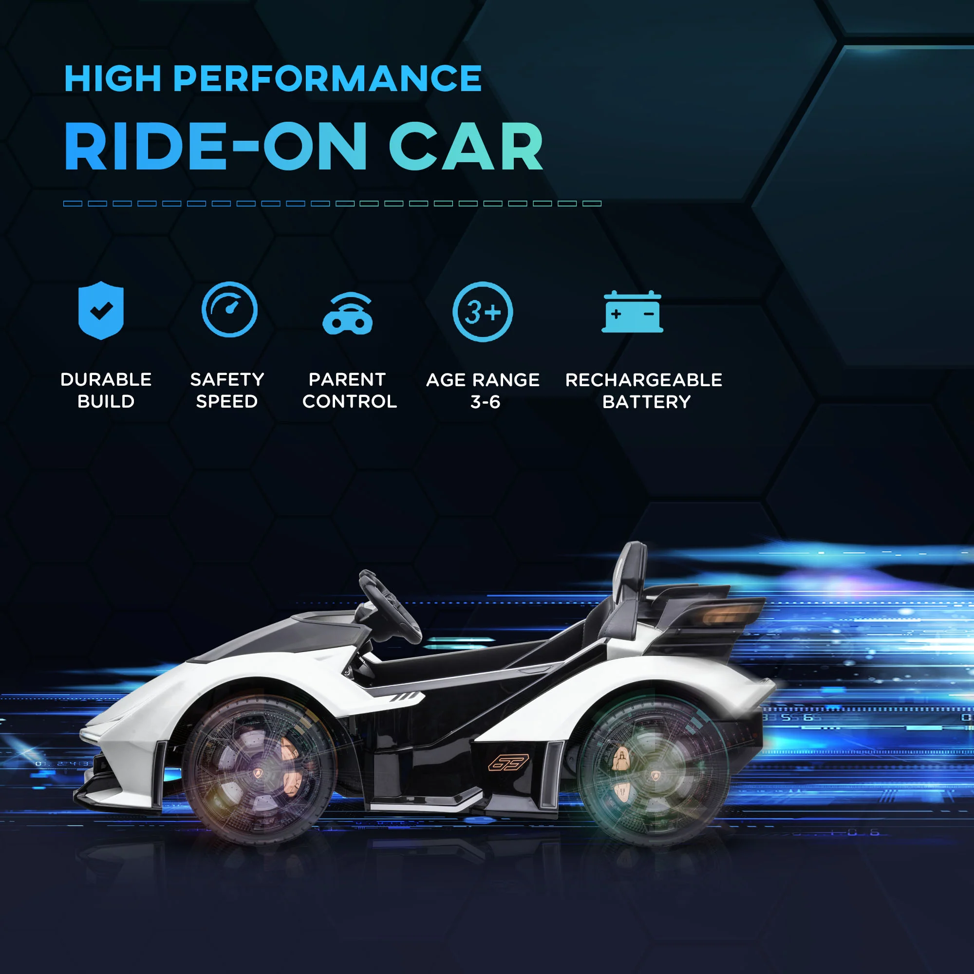 12V Lamborghini Kids Ride-On Sports Car with Remote Control - Image 42
