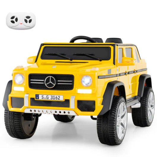 12V Official Mercedes-Benz Children's Ride-On Car with Remote Control - Yellow