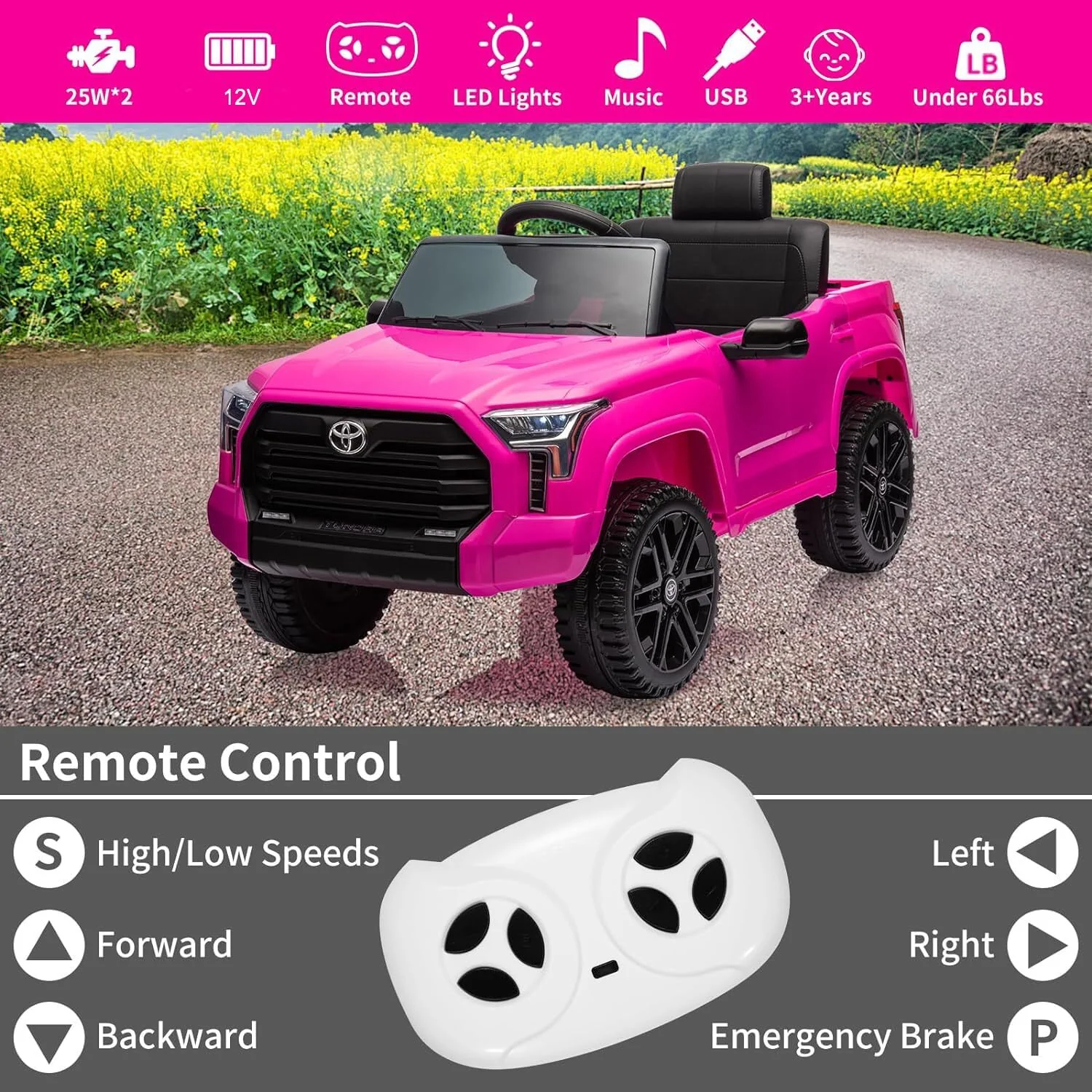 12V Battery-Powered Electric Ride-On Truck for Kids with 4 Wheels and Spring Suspension - Image 14