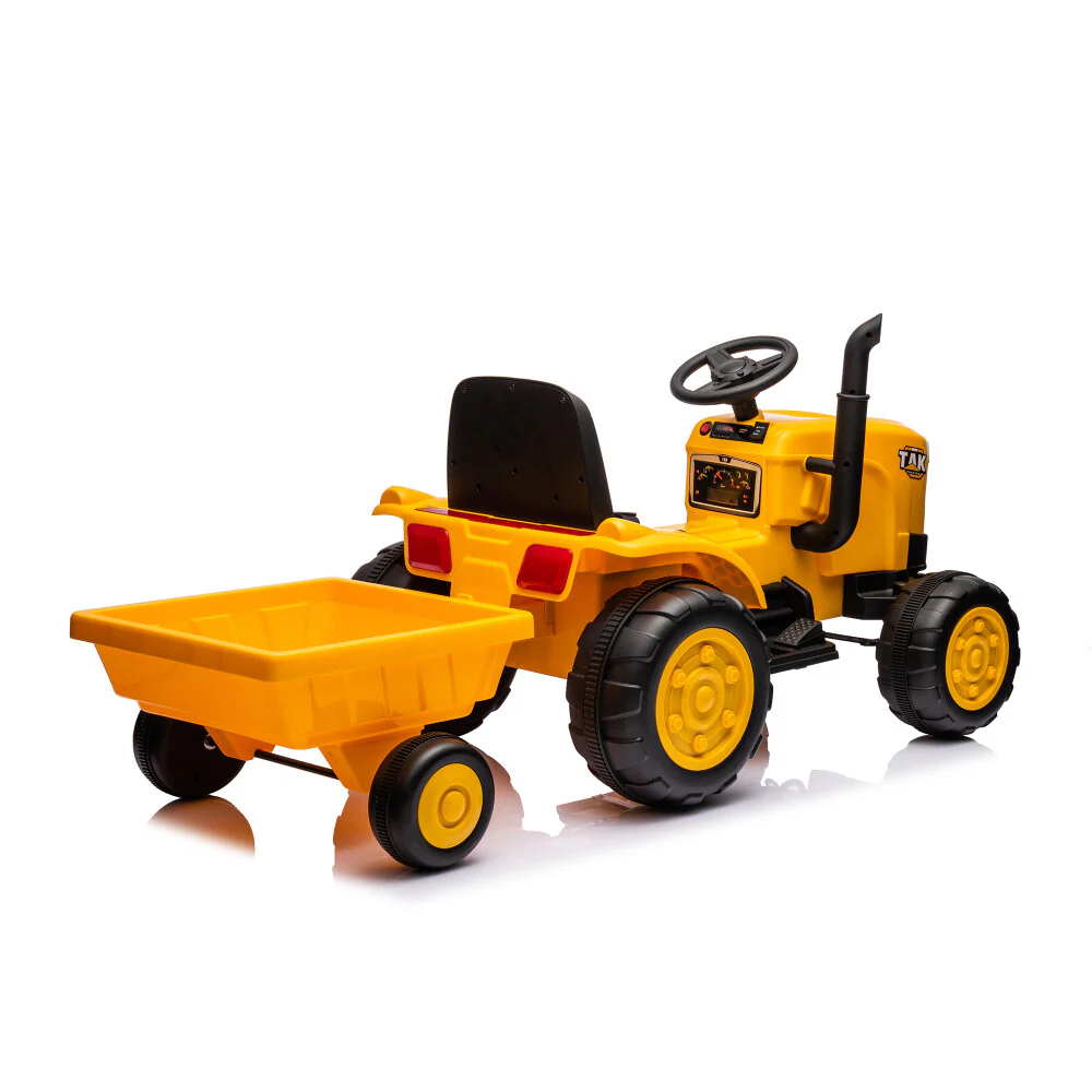 12V Battery-Powered Motorized Ride-On Tractor with Detachable Trailer for Kids Ages 3-6 - Image 27