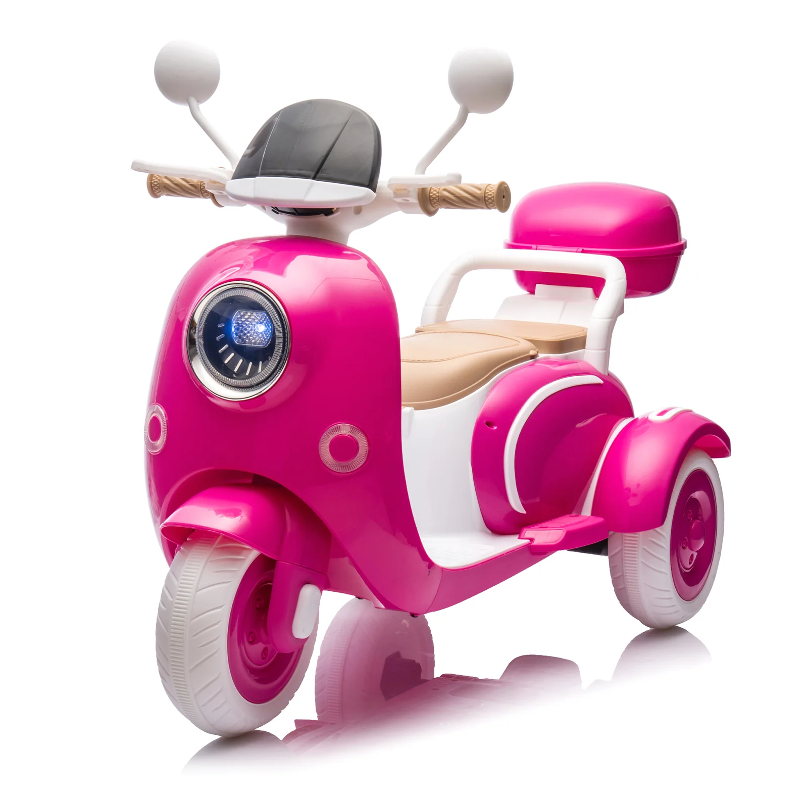12V Two-Seater Electric Ride-On Motorcycle for Kids with Three Wheels - Image 3