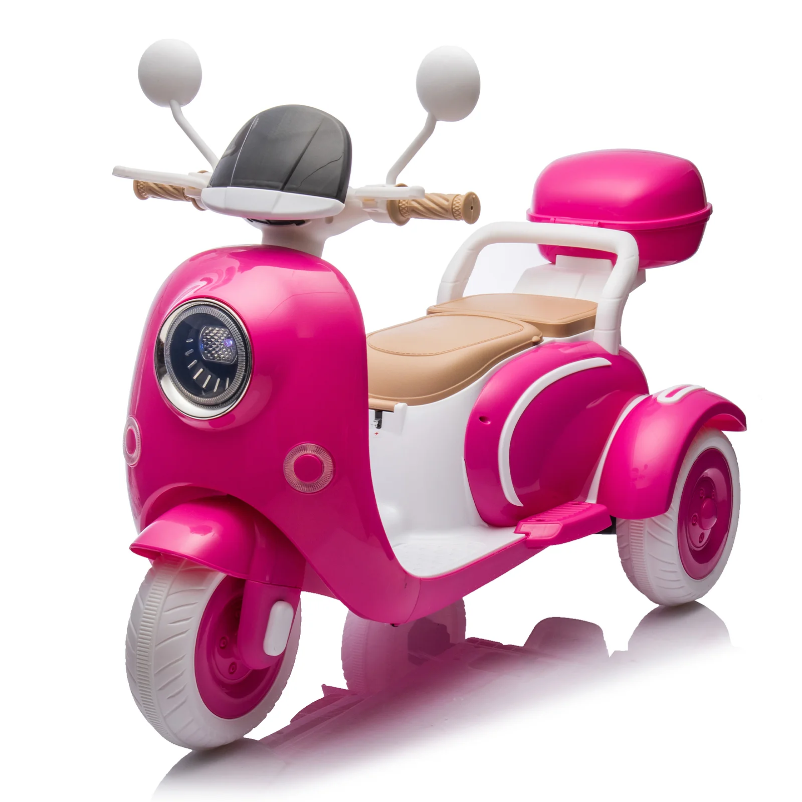 12V Two-Seater Electric Ride-On Motorcycle for Kids with Three Wheels - Image 5