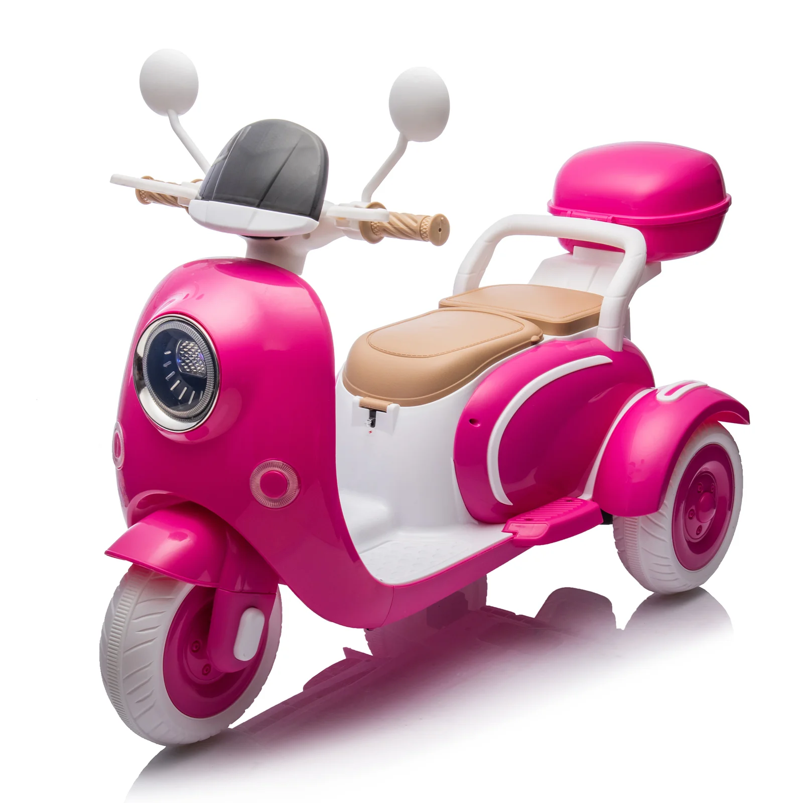 12V Two-Seater Electric Ride-On Motorcycle for Kids with Three Wheels - Image 6