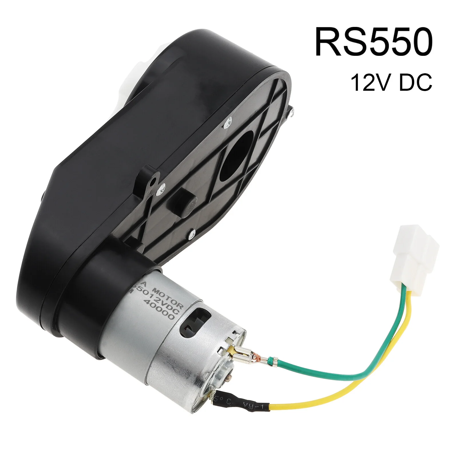 12V RS550 DC Motor with Gearbox for Kids Electric Ride-On Car Wheels