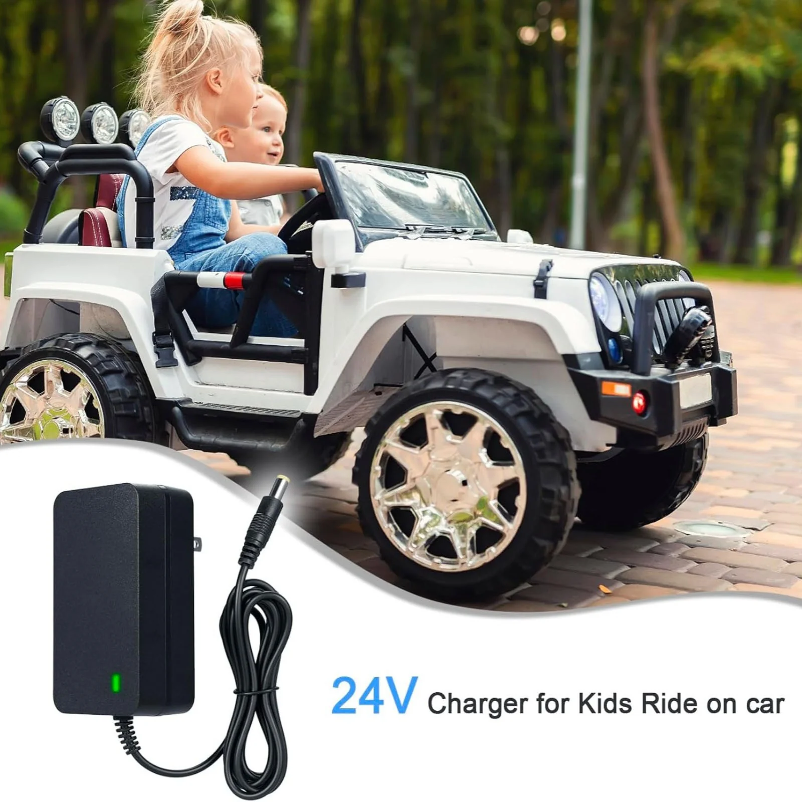 24 Volt Battery Charger for Kids' Ride-On Cars with LED Charging Indicator - Image 10