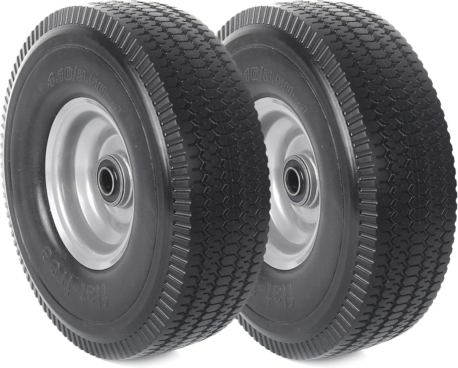 2-Pack 10-Inch Flat-Free Solid Wheels for Utility Equipment - Image 3
