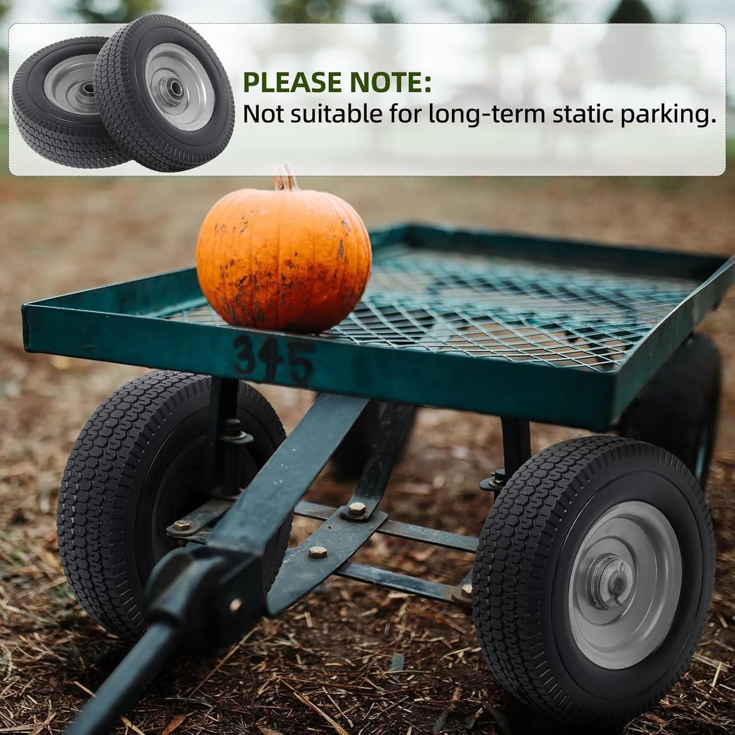 2-Pack 10-Inch Flat-Free Solid Wheels for Utility Equipment - Image 8