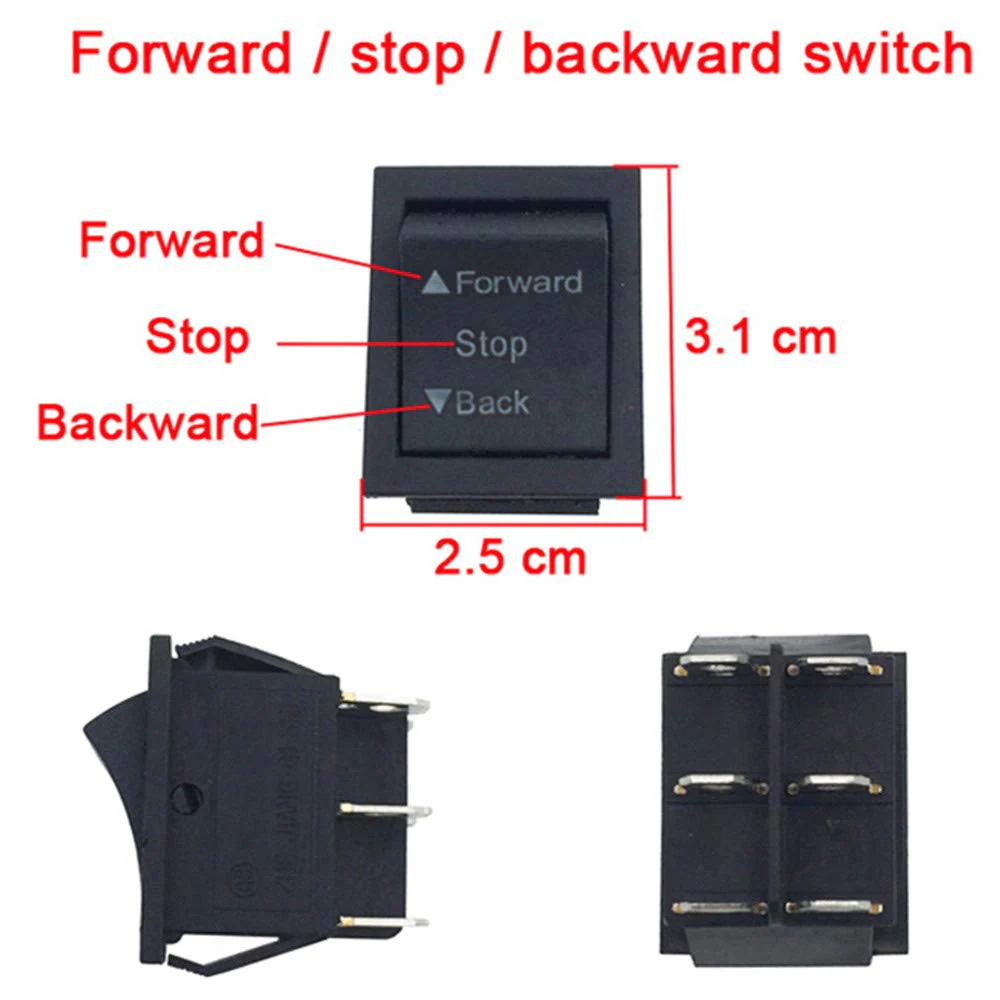 2-Piece Children's Electric Powered Vehicle Forward Stop Backward Shift Switch Accessories Set - Image 2