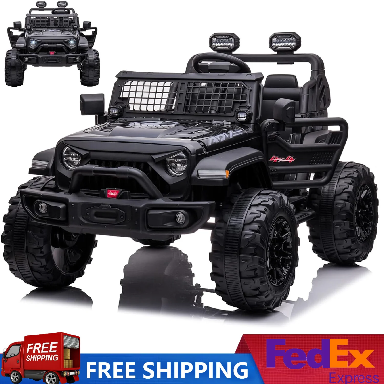 2-Seater 24V Electric Ride-On Truck with Remote Control for Kids - Image 25