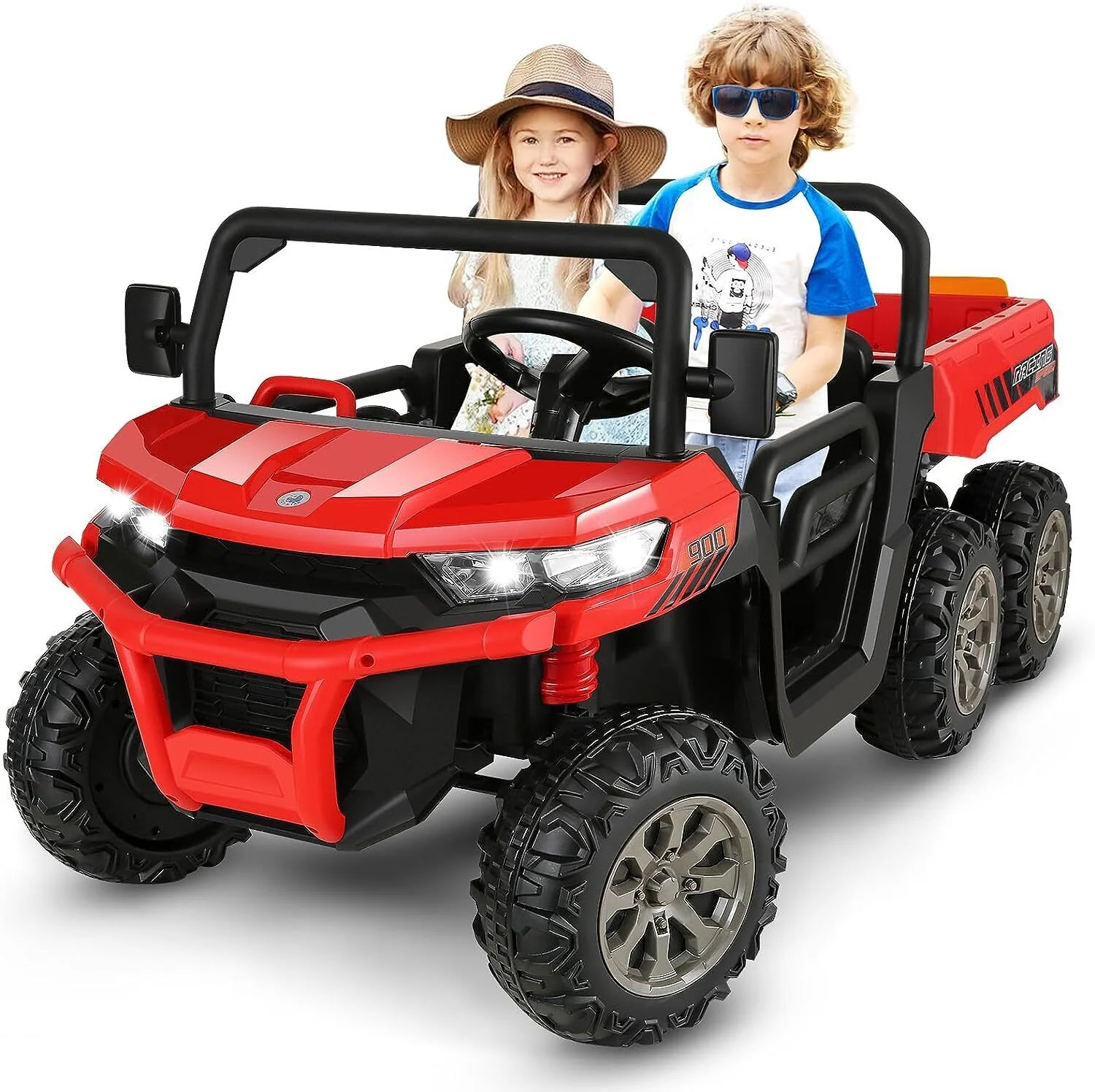 2 Seater 24V Dump Truck Ride On Car with Electric Dump Bed & Shovel - Remote Controlled - Image 34