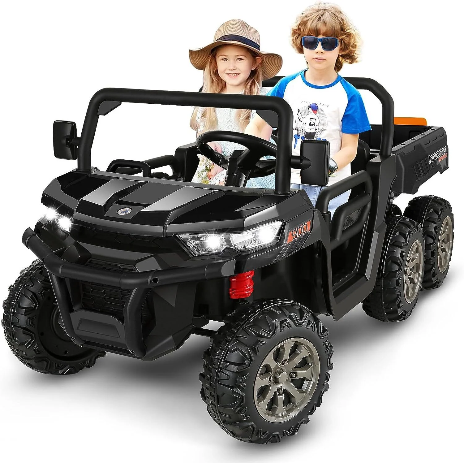 2 Seater 24V Dump Truck Ride On Car with Electric Dump Bed & Shovel - Remote Controlled - Image 44
