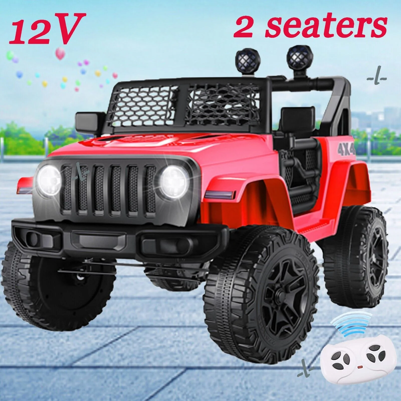 2-Seater Electric Ride-On Jeep for Kids with Remote Control - 12V 7AH - Image 4