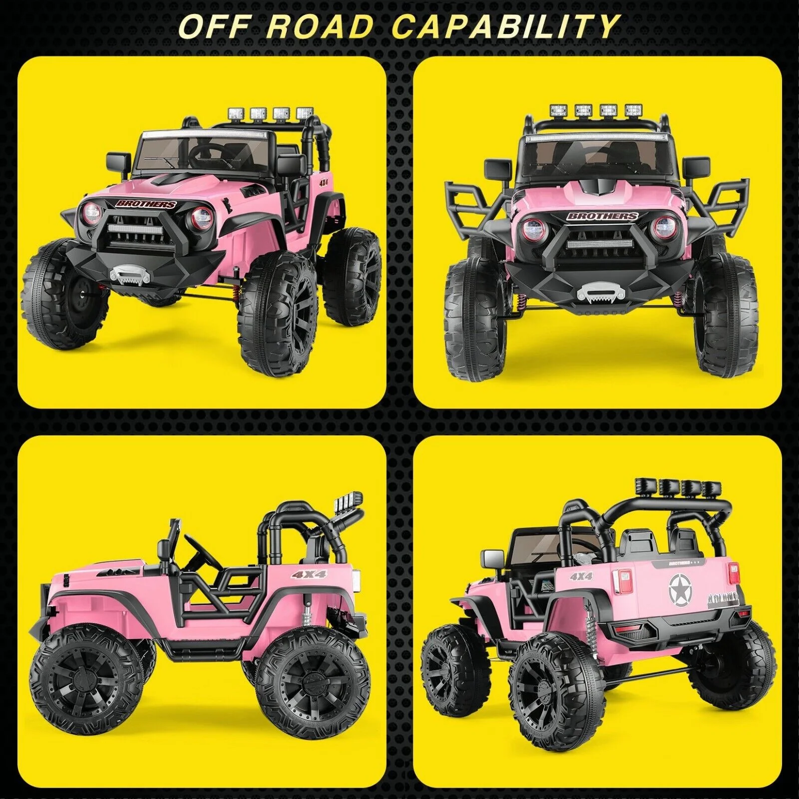 2-Seater Kids Ride On Truck with Remote Control and Powerful 200W Motors - Perfect Toy Car for Little Drivers! - Image 10