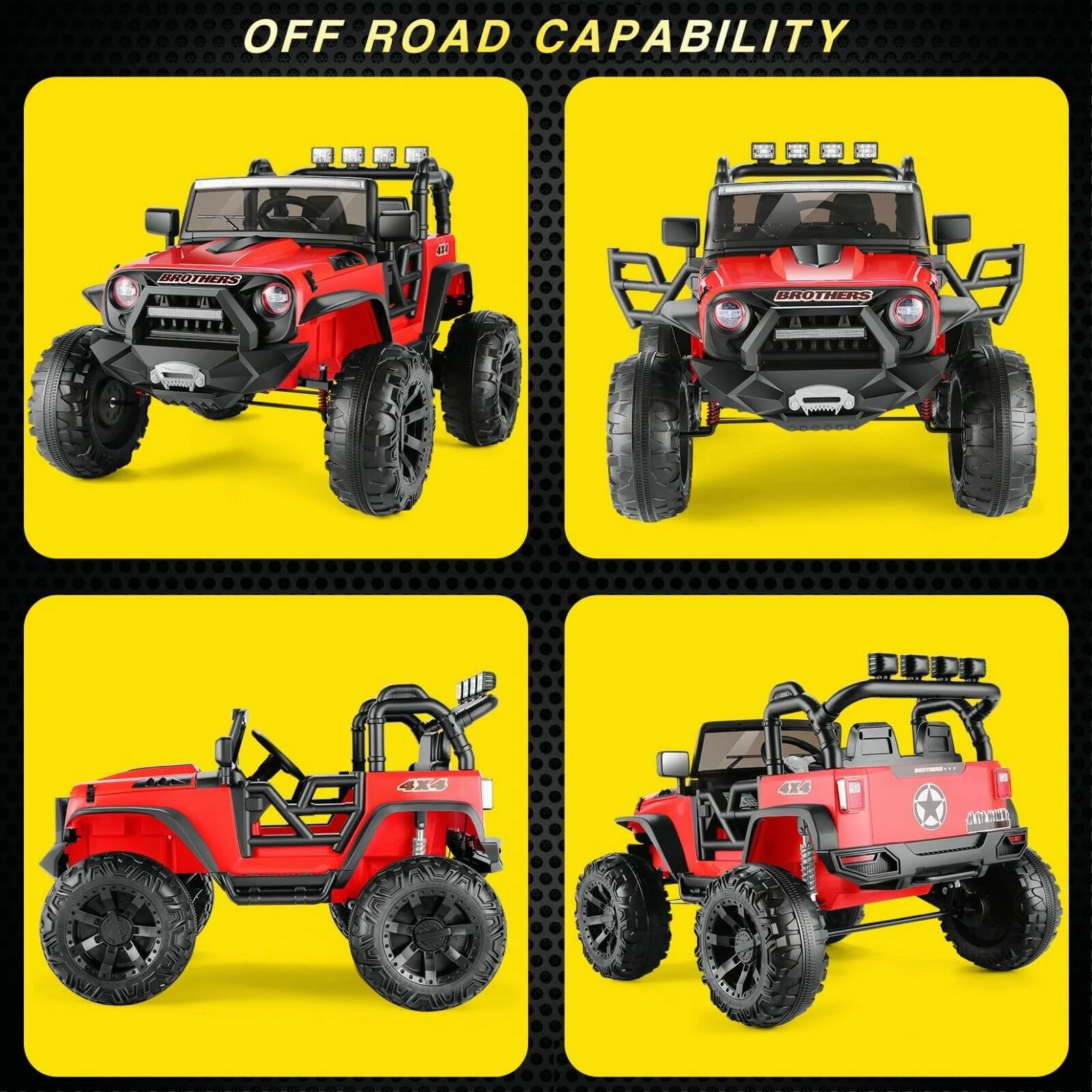 2-Seater Kids Ride On Truck with Remote Control and Powerful 200W Motors - Perfect Toy Car for Little Drivers! - Image 11