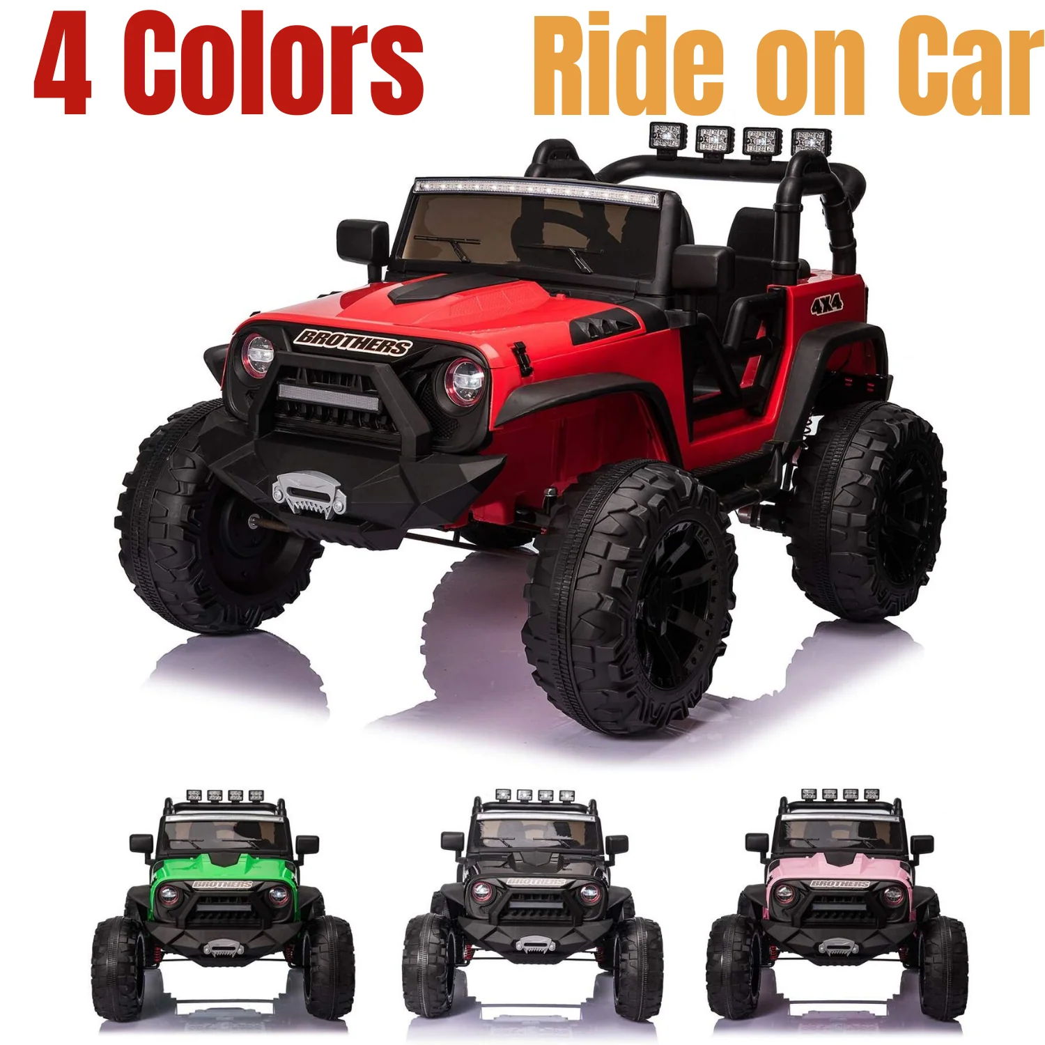 2-Seater Kids Ride On Truck with Remote Control and Powerful 200W Motors - Perfect Toy Car for Little Drivers! - Image 3
