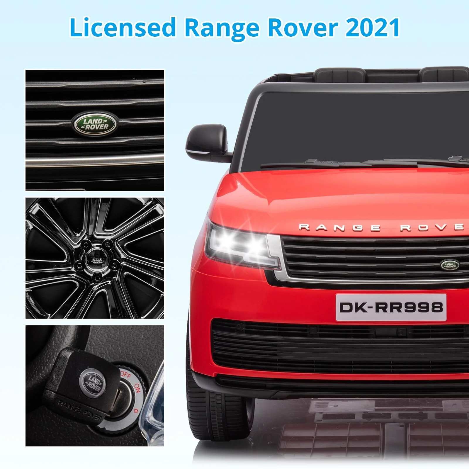 2-Seater Licensed Land Rover Ride-On Car Toy with Parent Remote Control and 3 Speed Settings - Image 7
