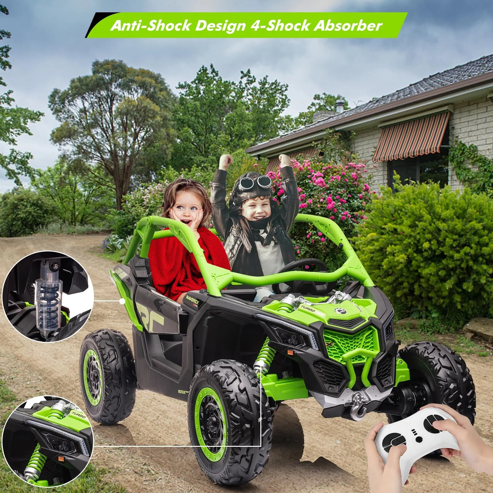 2-Seater 24V Ride-On UTV Toy Car with 4WD, 7AH Batteries, and 200W Motor - Image 6