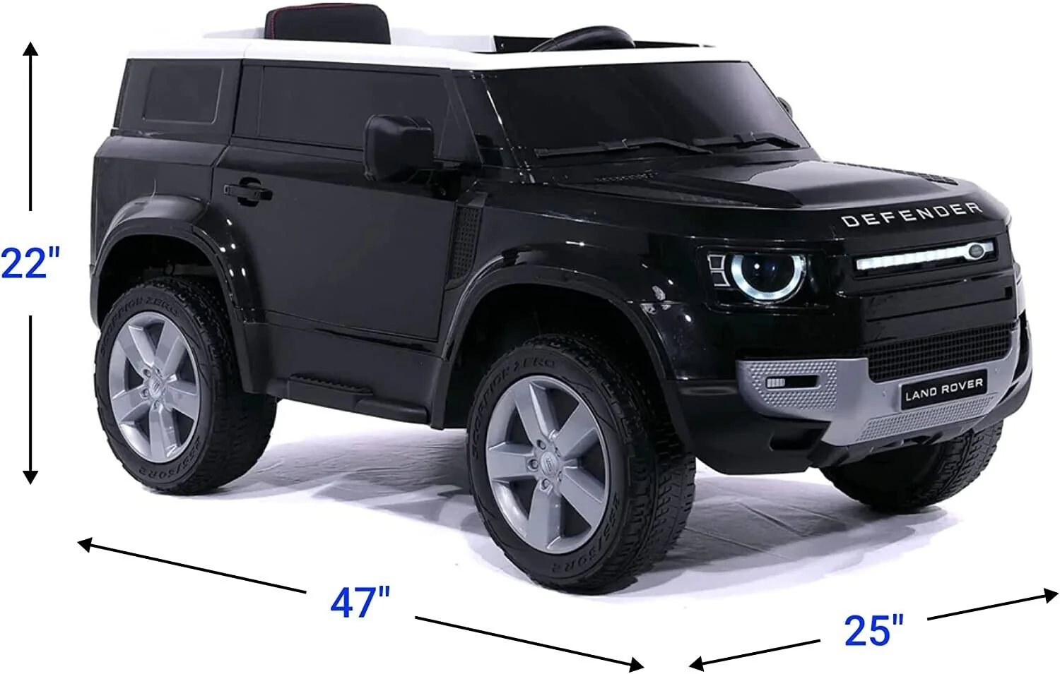 2023 Land Rover Defender Kids Ride-On Truck with Remote Control and 12V Battery - Image 3