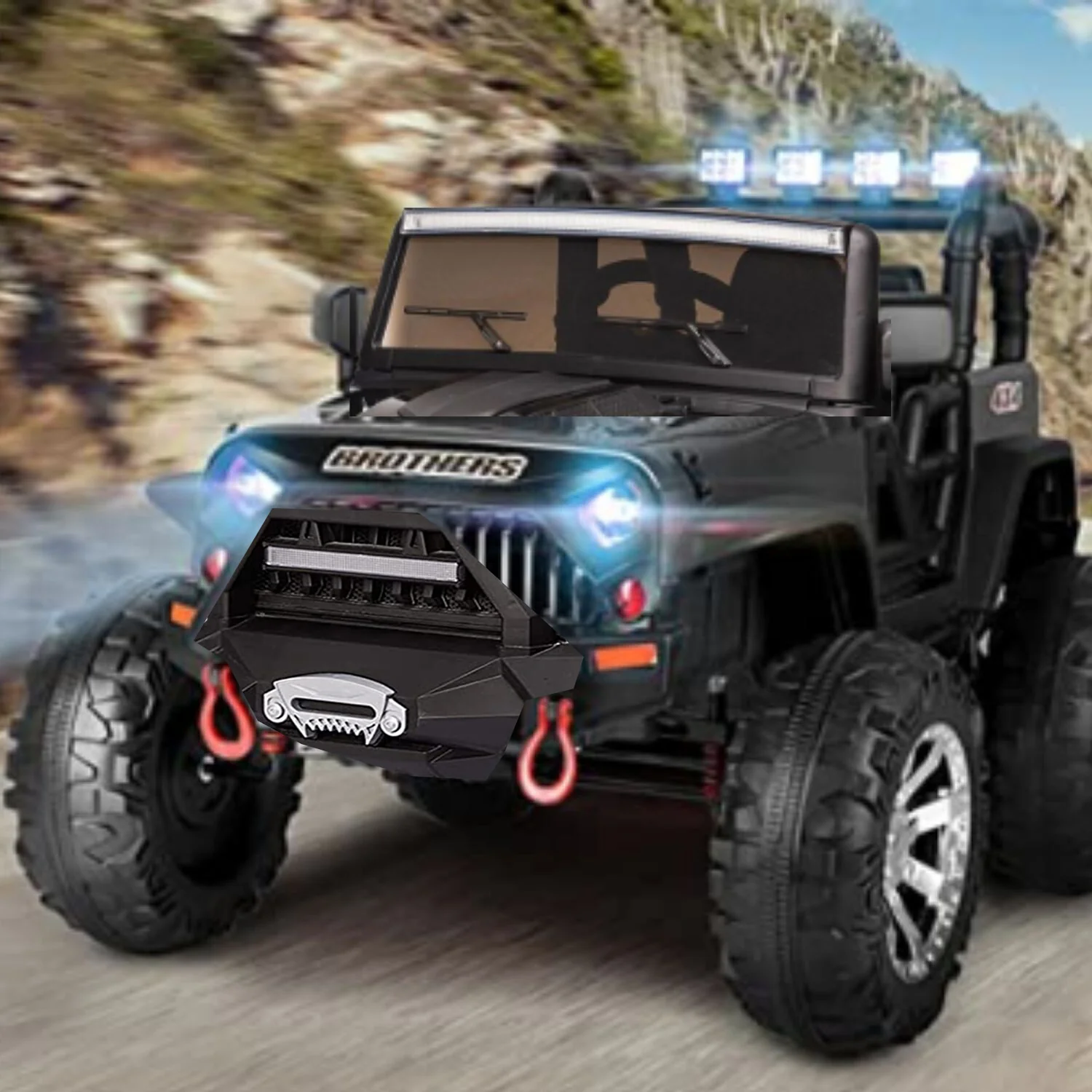 24V 2-Seater Kids Electric Ride-On Jeep Truck Car with 2x200W Motors, Remote Control, and MP3 Player - Image 5
