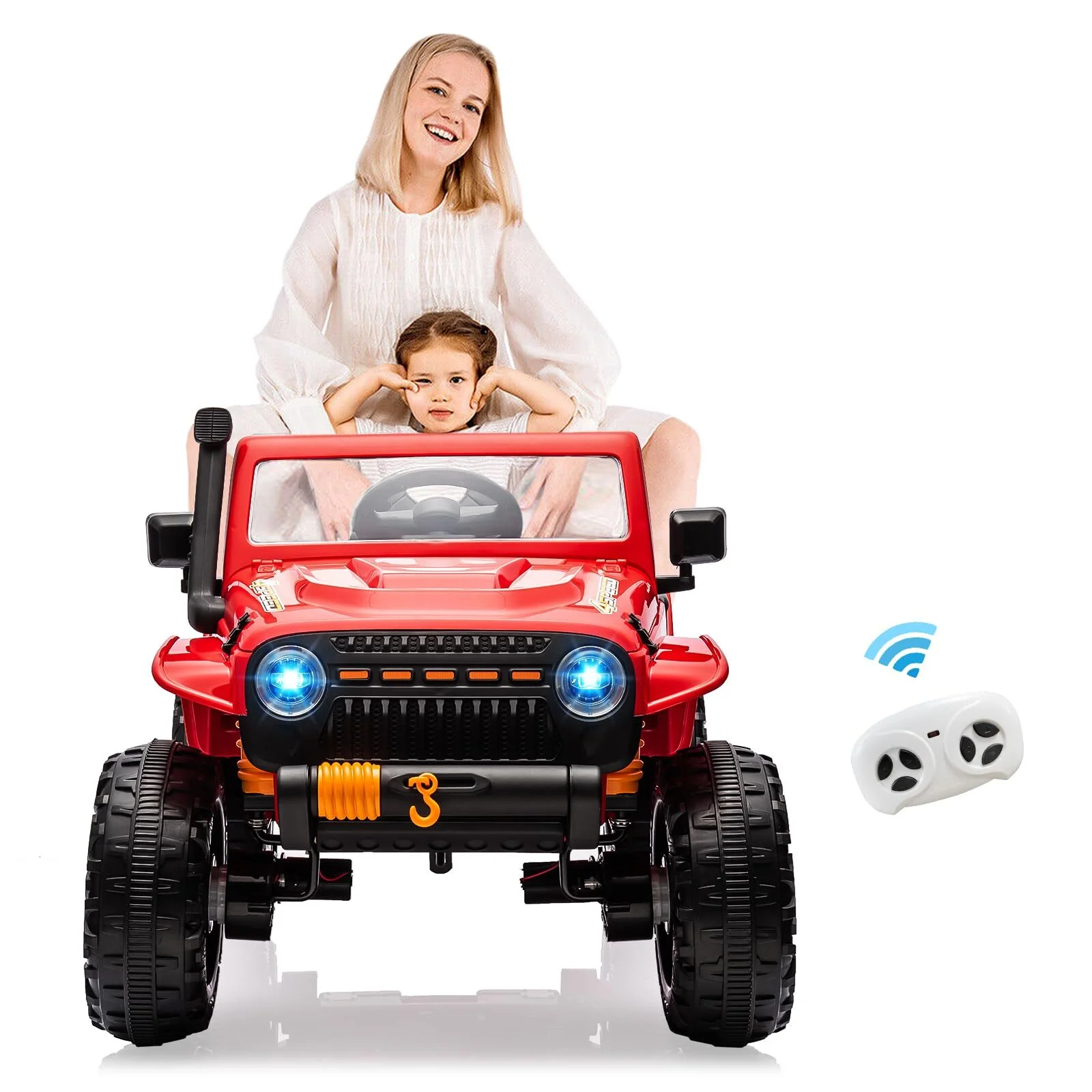 24V 2-Seater Kids Electric Ride-On Car with Remote Control Battery Powered