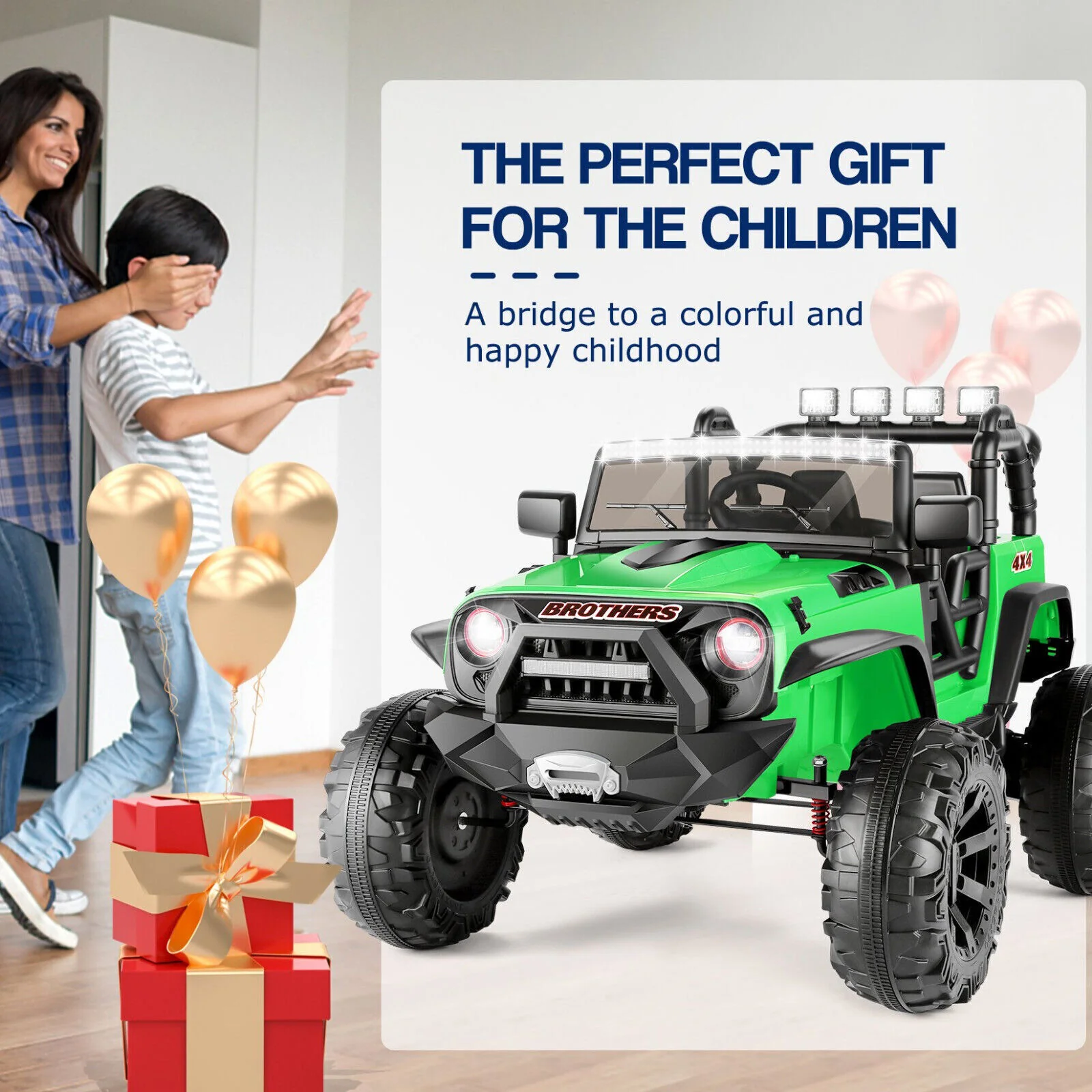 24V 2-Seater Kids Electric Ride-On Truck Car with Music and Remote Control - Image 6