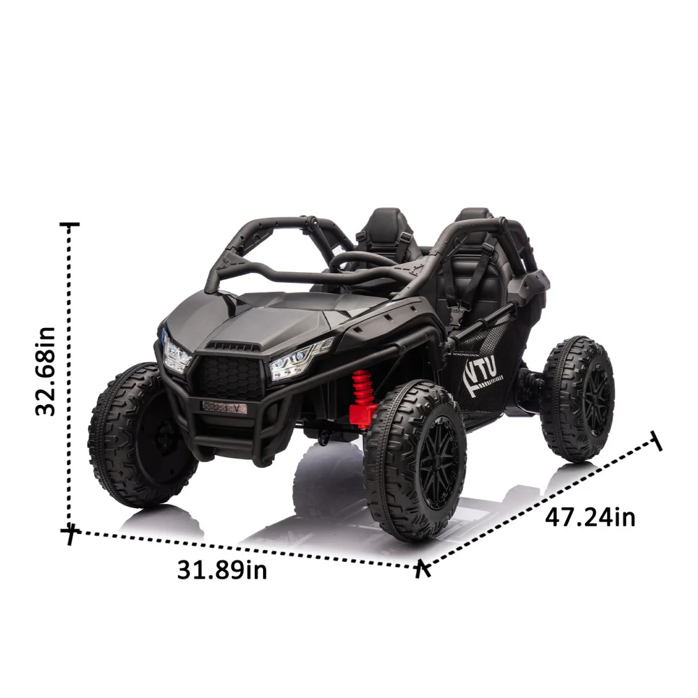 24V 2-Seater Kids Ride-On UTV with Parental Control Bluetooth LED Lights 400W Power - Image 2