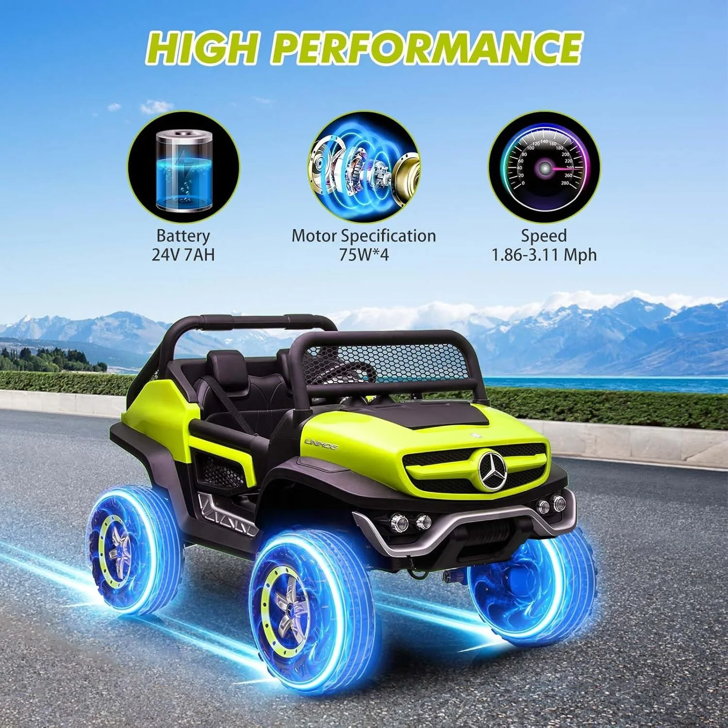 24V 2-Seater Electric Ride-On Truck for Kids with Remote Control - Image 7