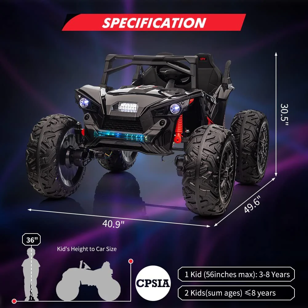 24V 400W Kids 2-Seat Electric Off-Road UTV Ride-On Car with Remote Control - Image 3