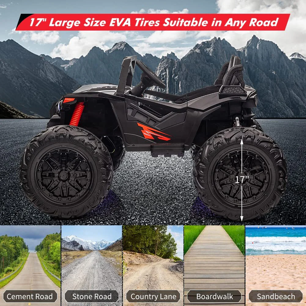 24V 400W Kids 2-Seat Electric Off-Road UTV Ride-On Car with Remote Control - Image 7