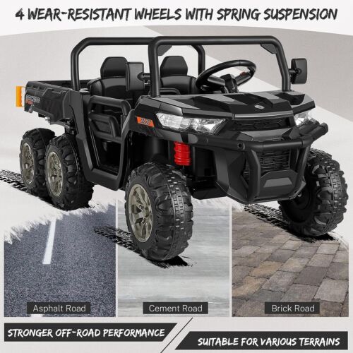 24V 4WD Kids Electric Car with Remote Control and Dump Bed - 2 Seater Ride-On Vehicle - Image 2