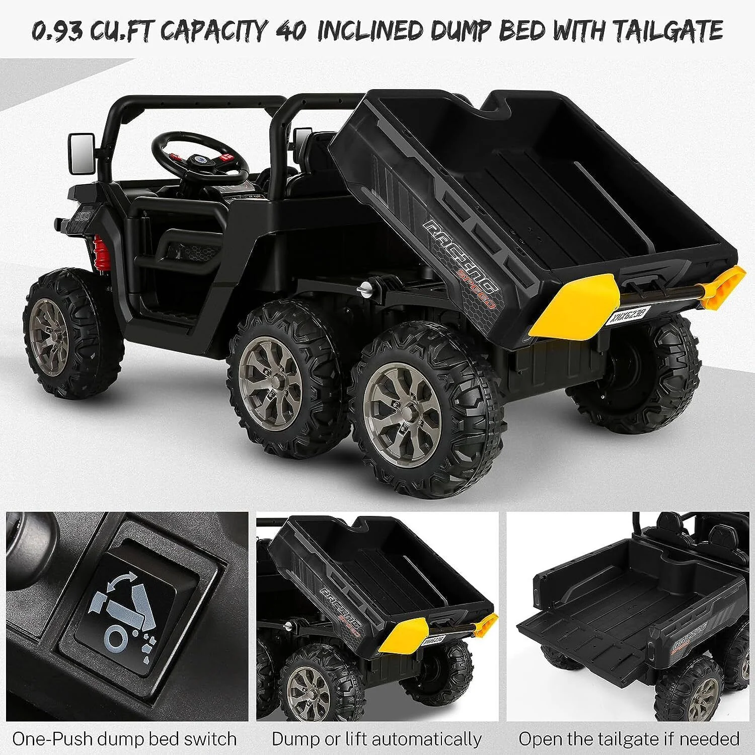 24V 4WD Kids Electric Car with Remote Control and Dump Bed - 2 Seater Ride-On Vehicle - Image 23