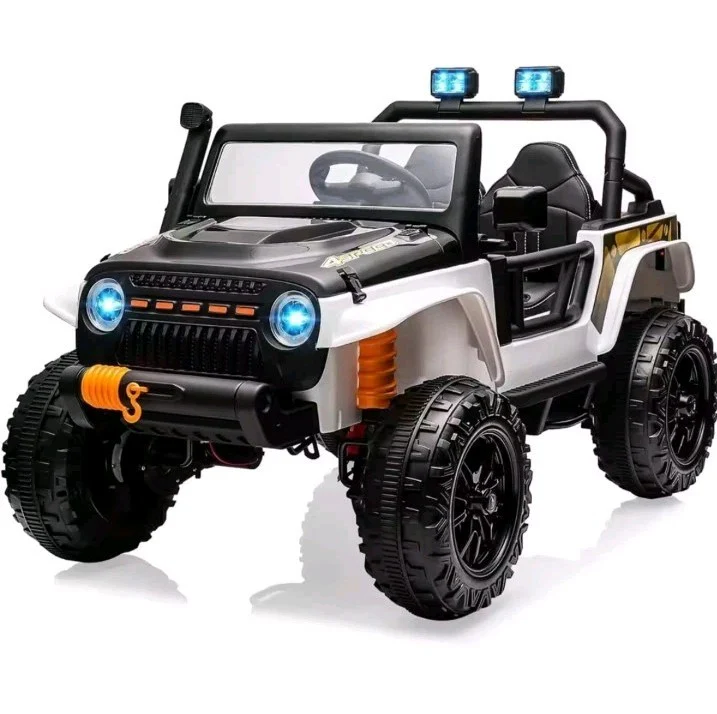 24V 4WD Electric Two-Seater Ride-On Car for Kids with Lights and Music + Remote Control
