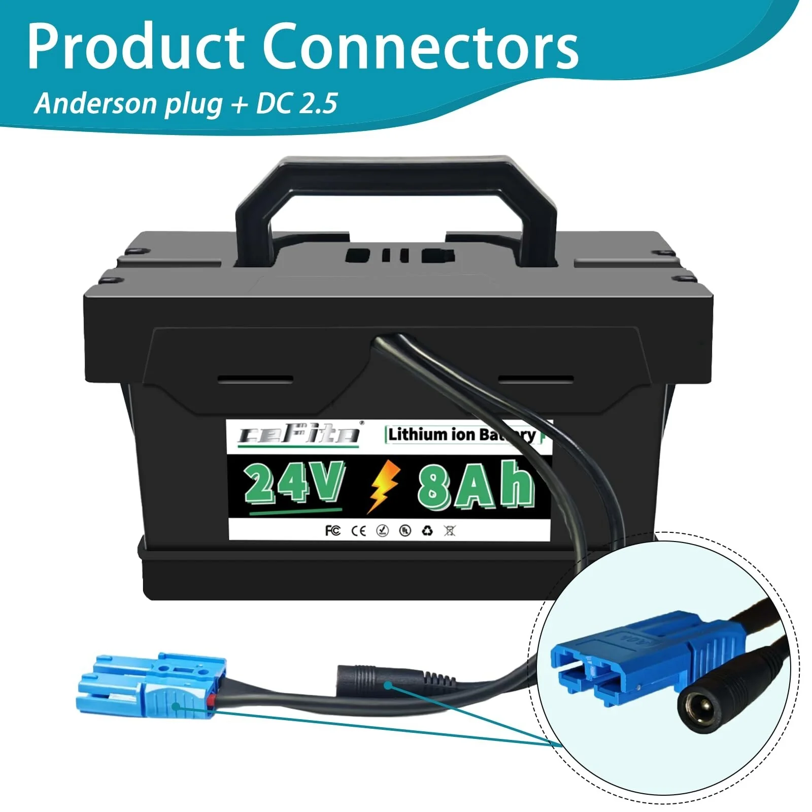 24V 8Ah and 12Ah Lithium Replacement Battery for Kids Ride-On Cars - Image 3