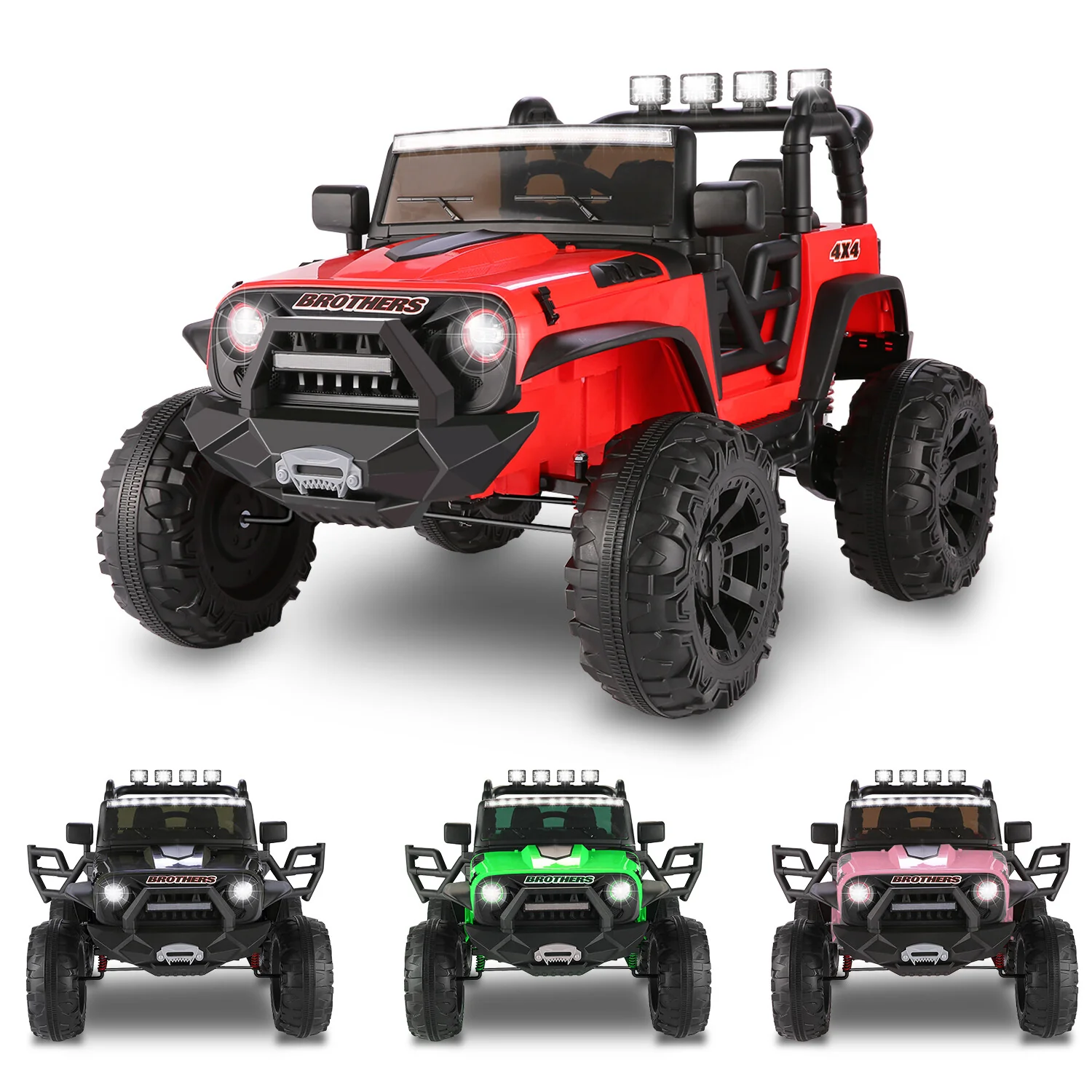24V 9AH 2-Seater Kids Ride-On Truck Car with Remote Control, 3-Speed, Dual 200W Motors - Image 12